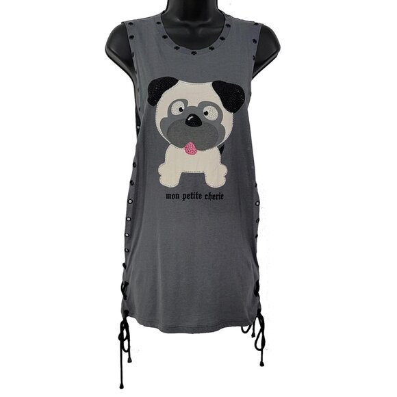 Mom Petit Cherie Women's Gray Sleeveless Tank Top - Picture 2 of 9